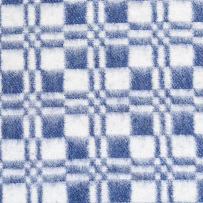 Одеяла байковое 140х205, клетка звездочка, голубой, 80% хлопок, 20% полиэстер 