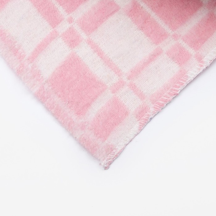 Одеяла х/б 140х205 см, клетка звездочка, розовый, 80%хлопок, 20% п/э 