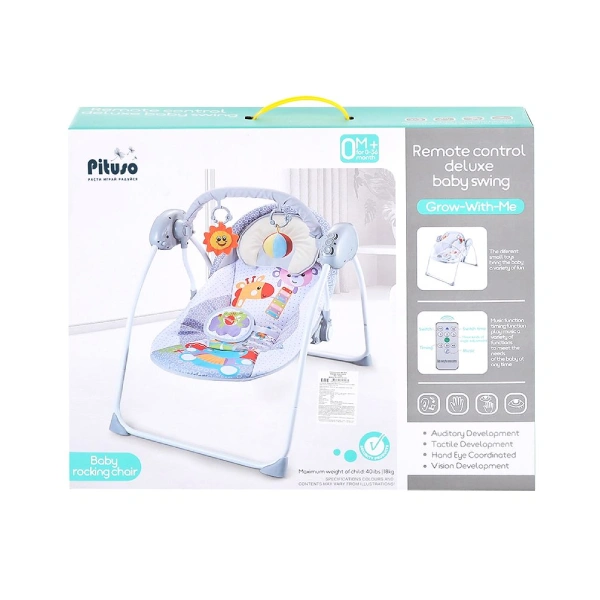 Электрокачели Pituso Malaga Жирафик Grey - фото 15