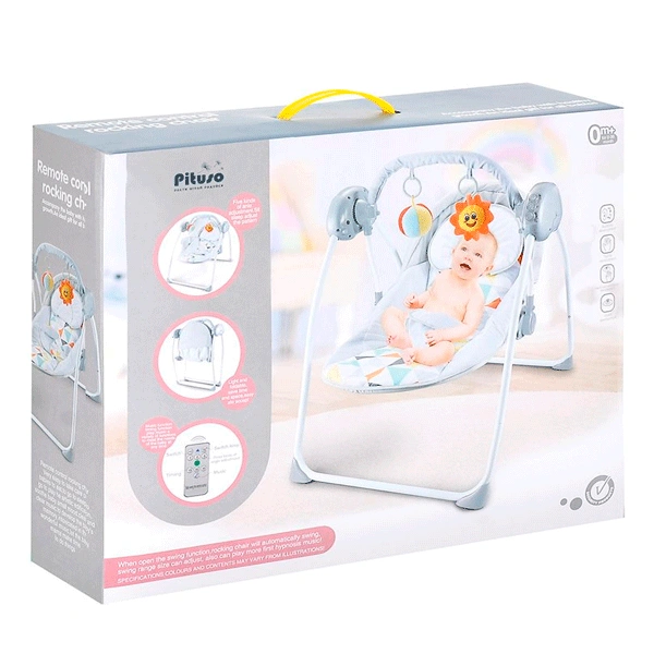 Электрокачели Pituso Avila "Мозаика" Grey - фото 12