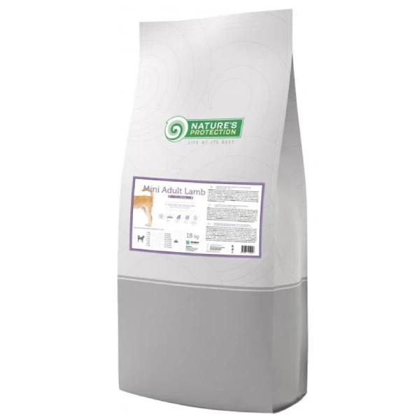 Сухой корм Nature's Protection Mini Adult Lamb для растущих собак весом 1-10 кг от 1 года 18 кг