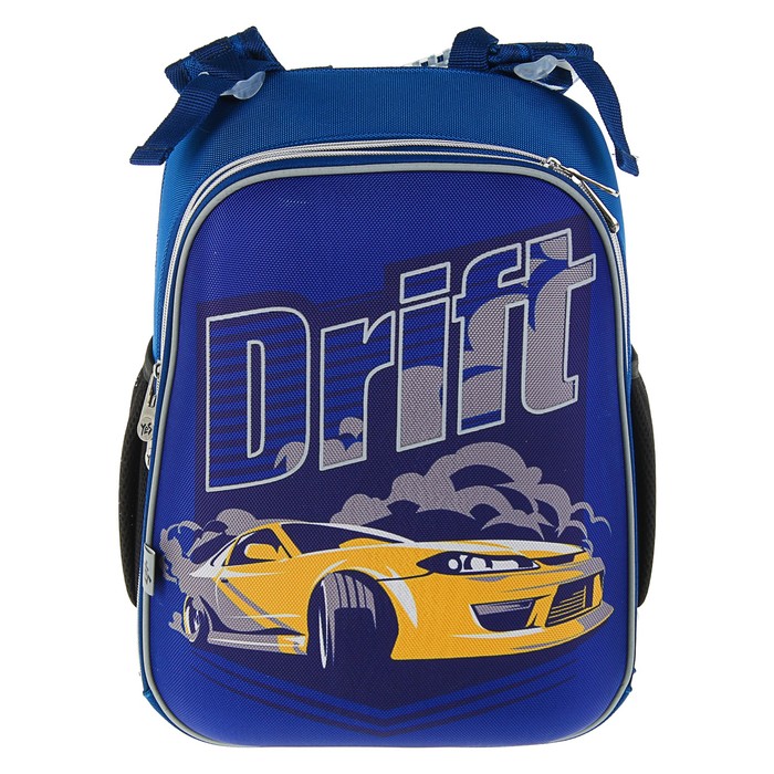 Рюкзак каркасный YES H-12 38 х 29 х 15 см, для мальчика, Drift, синий 