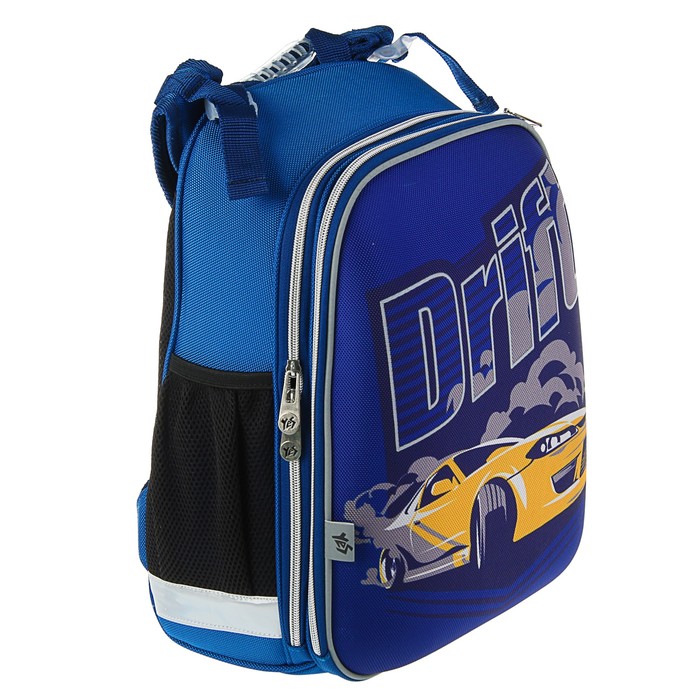 Рюкзак каркасный YES H-12 38 х 29 х 15 см, для мальчика, Drift, синий 