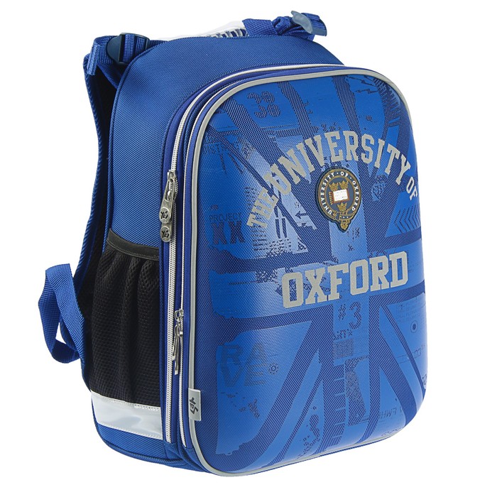 Рюкзак каркасный YES H-12 38 х 29 х 15 см, для мальчика, Oxford, синий 