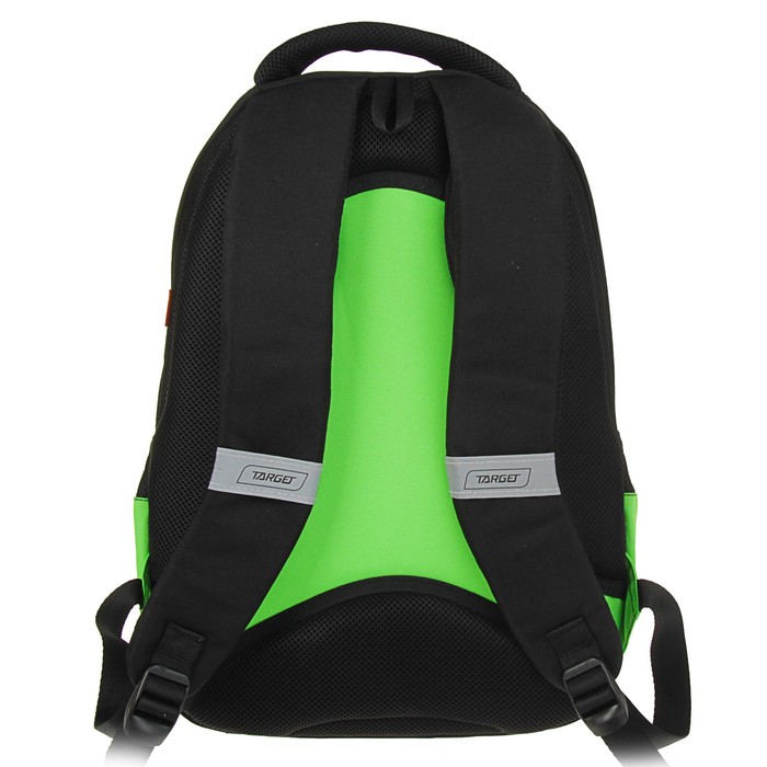 Рюкзак молодежный эргономичная спинка Target 46*32*18 2 рюкзака в одном Green apple, чёрный/зелёный 21299 
