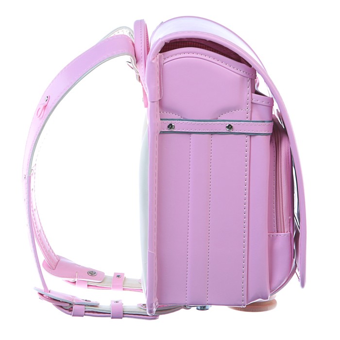 Ранец с клапаном, аналог Рандосеру, 35 х 24 х 18, кожзам, для девочки, розовый, в подарочной коробке 