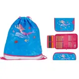 Ранец на замке Herlitz Sporti Plus, 38 х 36 х 22 см, для девочек, с наполнением, Flower Princess 