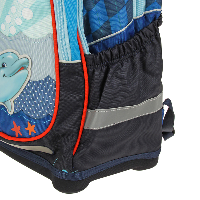 Рюкзак школьный эргономичная спинка Target 44*32*17 «Дельфин», синий/голубой 17309 