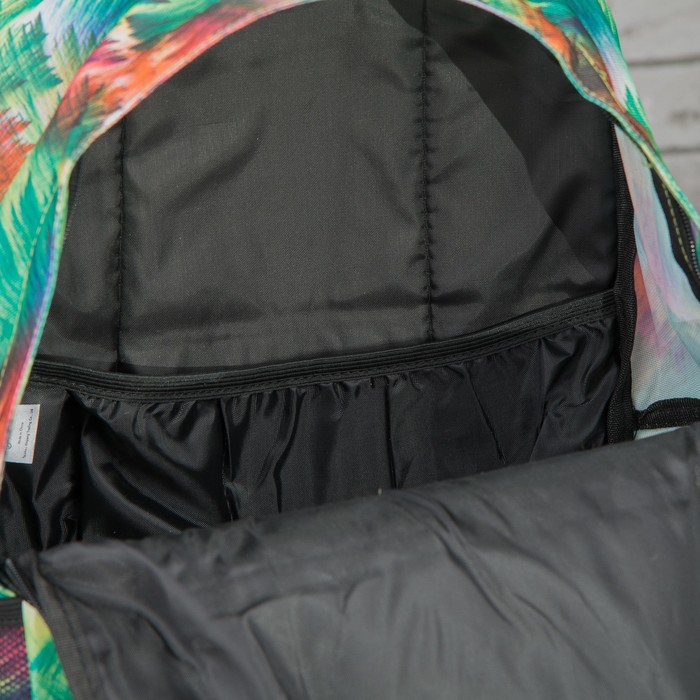 Рюкзак школьный, отдел на молнии, наружный карман, 2 боковых сетки, цвет зелёный 