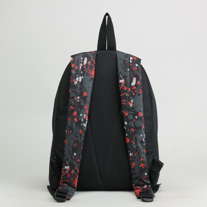 Рюкзак молодёжный, отдел на молнии, наружный карман, цвет чёрный 