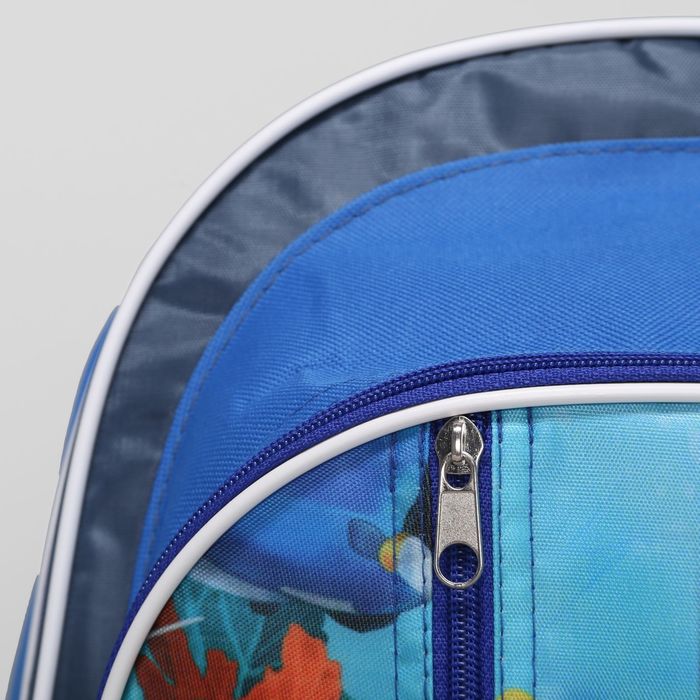 Рюкзак школьный, отдел на молнии, 2 наружных кармана, цвет синий 