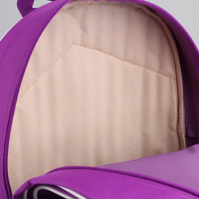 Рюкзак школьный, отдел на молнии, 3 наружных кармана, светоотражающий, цвет фиолетовый 
