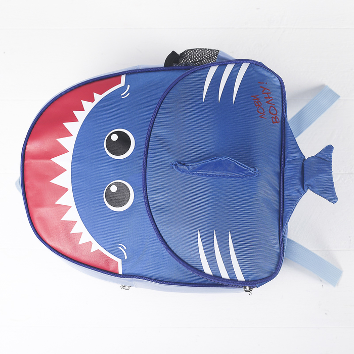 Рюкзак детский «Акула», цвет синий 