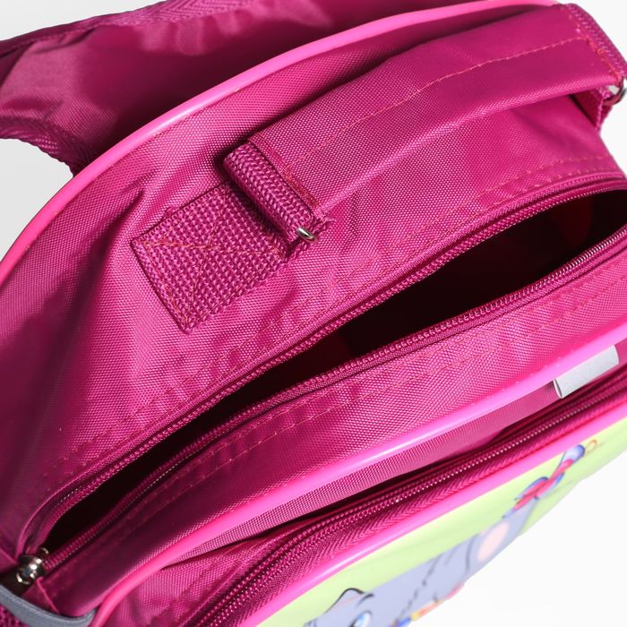 Рюкзак детский, отдел на молнии, 3 наружных кармана, цвет розовый 