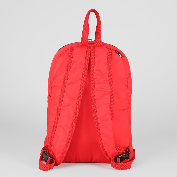 Рюкзак молодёжный, отдел на молнии, наружный карман, цвет красный 