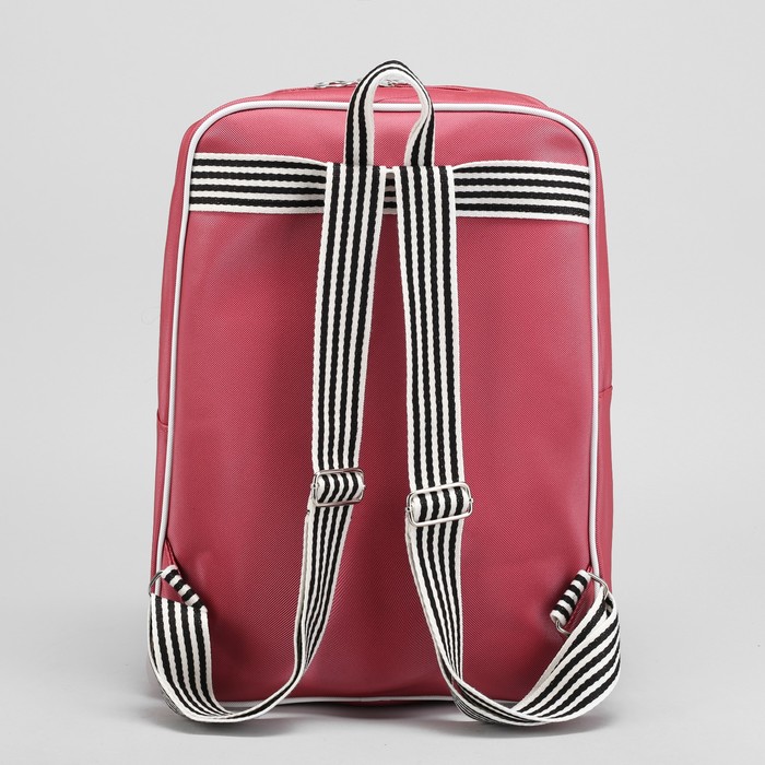 Рюкзак молодёжный, отдел на молнии, 3 наружных кармана, цвет розовый 