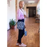 Рюкзак школьный, набор, сумка, косметичка, цвет синий  - фото 13