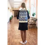 Рюкзак школьный, набор, сумка, косметичка, цвет синий 