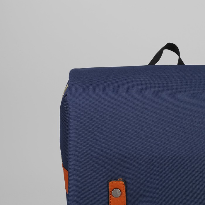 Рюкзак молодёжный, классический, отдел на молнии, 4 наружных кармана, цвет синий 