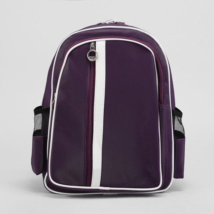 Рюкзак молодёжный, отдел на молнии, 3 наружных кармана, цвет фиолетовый 