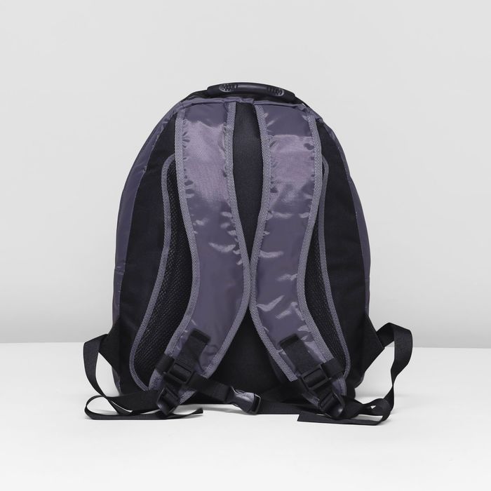 Рюкзак школьный, 2 отдела на молниях, наружный карман, цвет серый/красный 