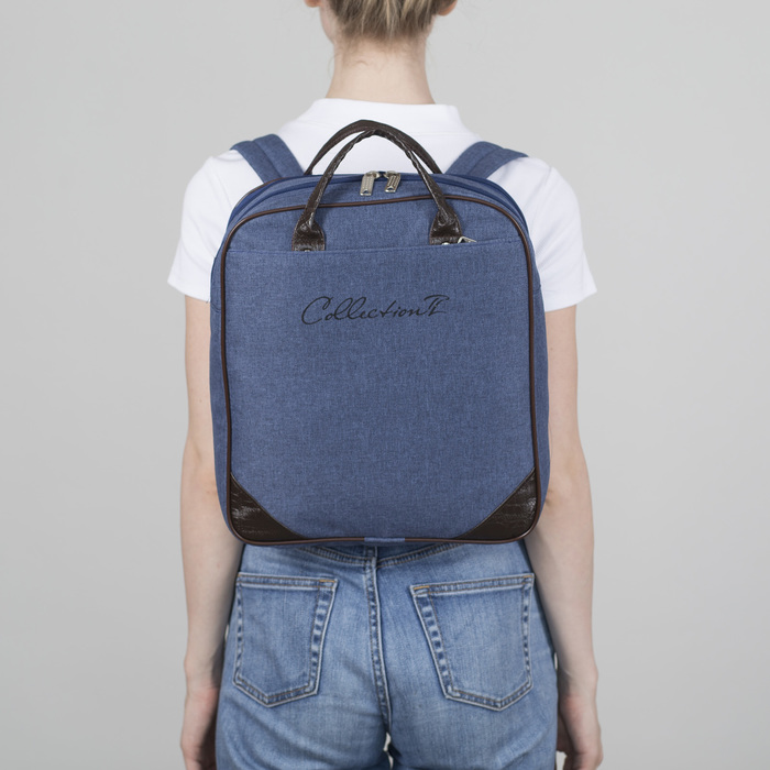 Рюкзак-сумка, отдел на молнии, наружный карман, цвет синий 