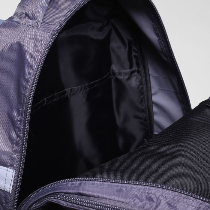 Рюкзак школьный, 2 отдела на молниях, 3 наружных кармана, цвет серый 