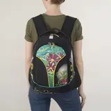 Рюкзак школьный, отдел на молнии, наружный карман, цвет чёрный  - фото 2