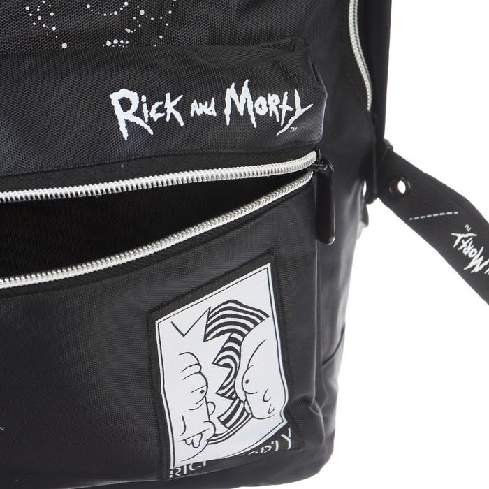 Рюкзак молодёжный Hatber Casual 37 х 29 х 15 см, Rick and Morty, чёрный 
