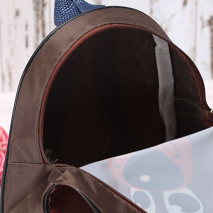 Рюкзак детский, отдел на молнии, цвет коричневый 