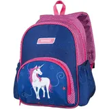 Рюкзак школьный Target 35*28*12 дев. "Белая лошадь", синий/розовый 
