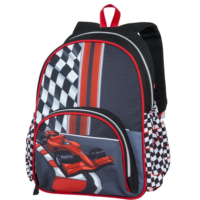Рюкзак школьный Target 35*28*12 мал. "Формула 1", чёрный/красный 