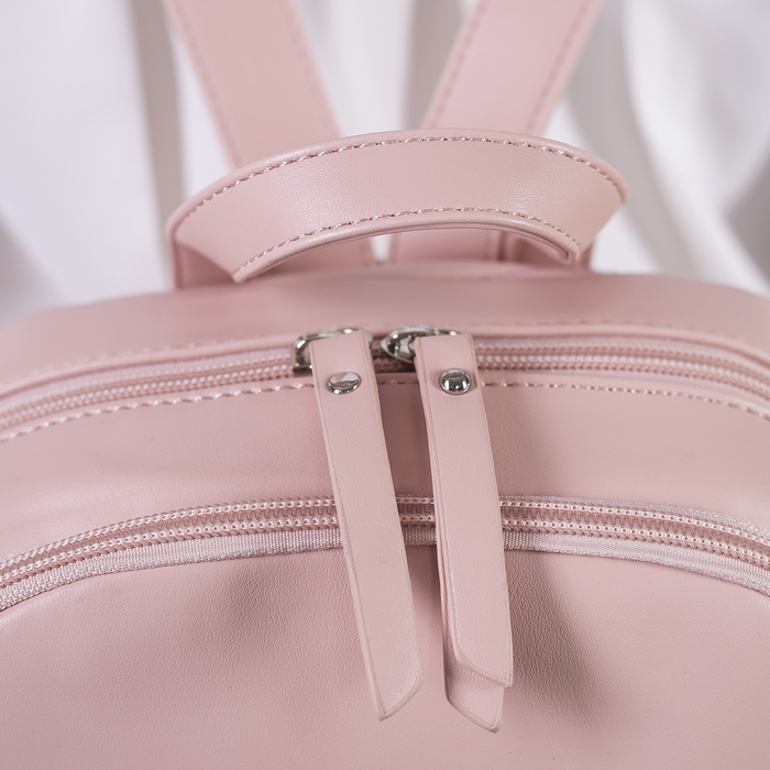 Рюкзак молодёжный, отдел на молнии, наружный карман, цвет розовый 
