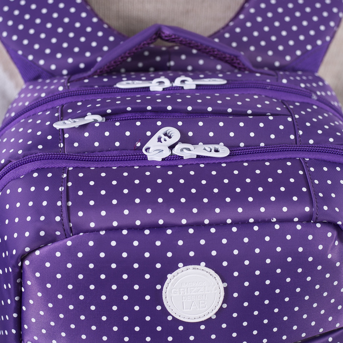 Рюкзак молодёжный, 2 отдела на молниях, наружный карман, цвет фиолетовый 