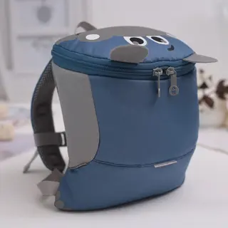 Рюкзак детский, отдел на молнии, цвет серый/синий 