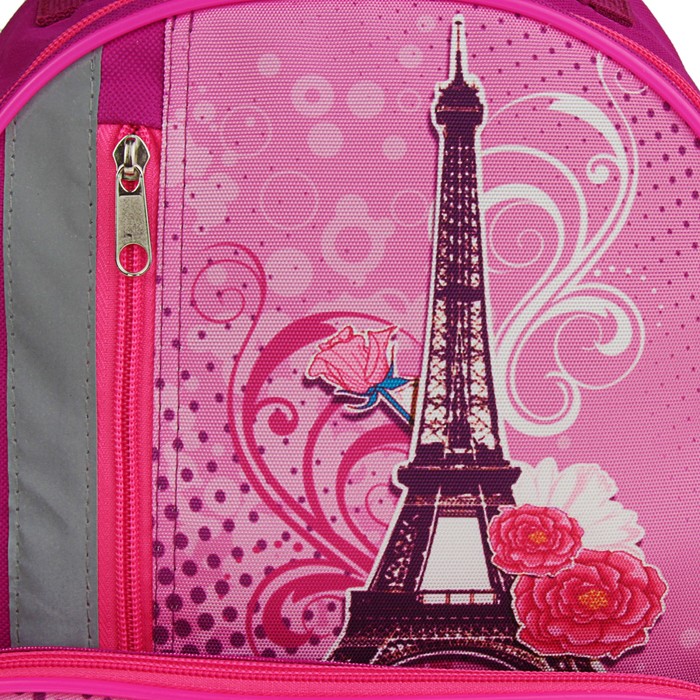 Рюкзак школьный с эргономической спинкой Luris Степашка 37x26x13 см для девочки, «Париж» 