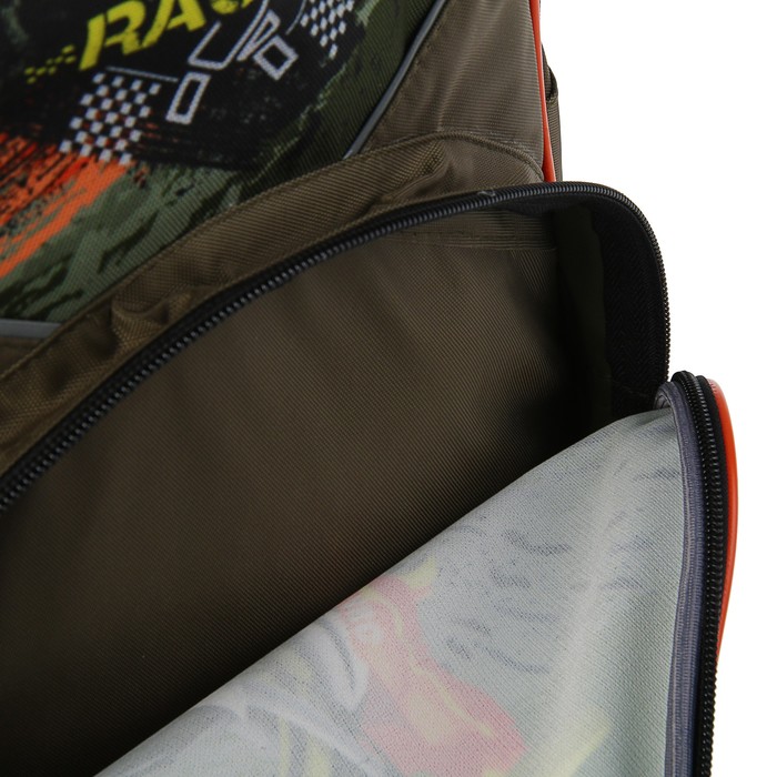 Рюкзак школьный с эргономической спинкой Luris Антошка 37x26x13 см для мальчика, «Мото» 