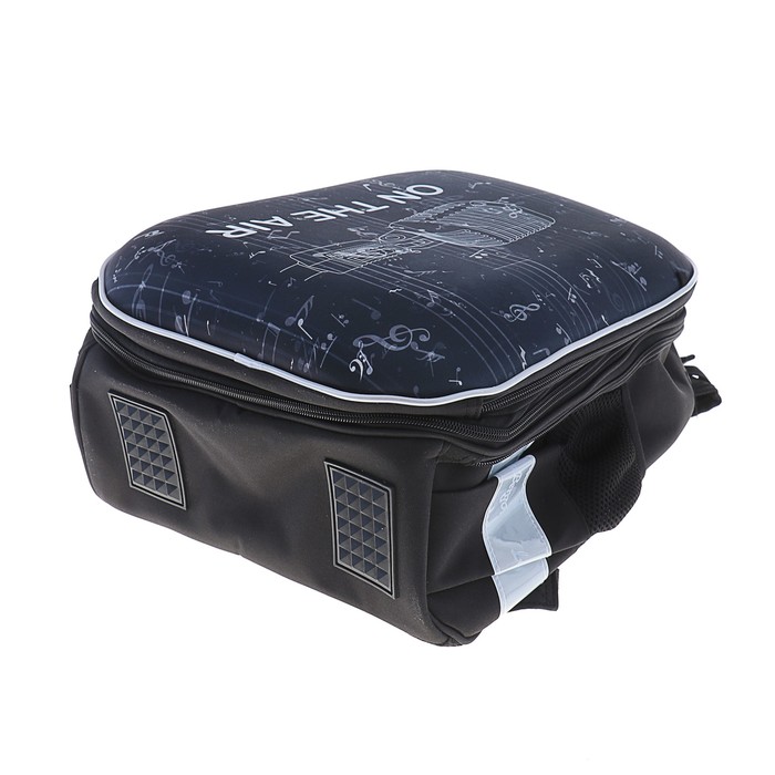 Рюкзак каркасный LeonВergo MidiWrap №1 38x30x17 см, Song, синий/чёрный 