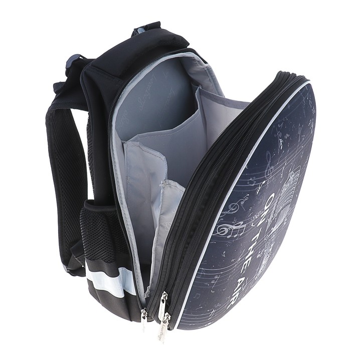 Рюкзак каркасный LeonВergo MidiWrap №1 38x30x17 см, Song, синий/чёрный 