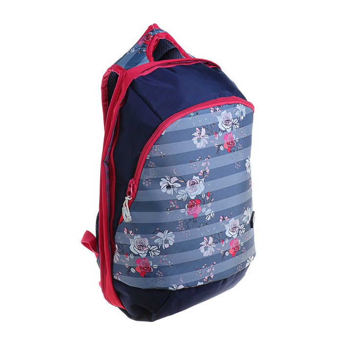 Рюкзак молодёжный Merlin GL3 44 х 30 х 13 см, эргономичная спинка, синий/красный 