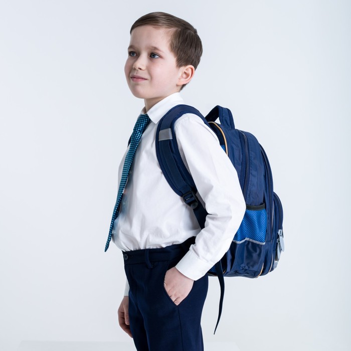 Рюкзак школьный с эргономической спинкой Calligrata Пиноккио 36x23x13 см для мальчика, «Хакки» 
