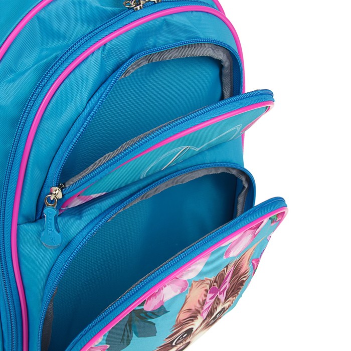 Рюкзак школьный с эргономической спинкой Luris Пиноккио 36x23x13 см для девочки, «Собачка» 