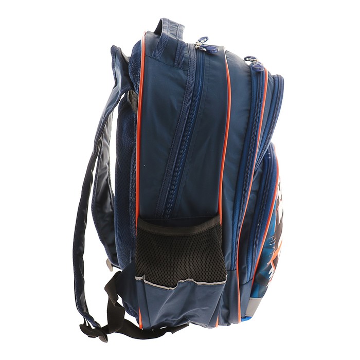 Рюкзак школьный с эргономической спинкой Luris Пиноккио 36x23x13 см для мальчика, «Автогонка» 