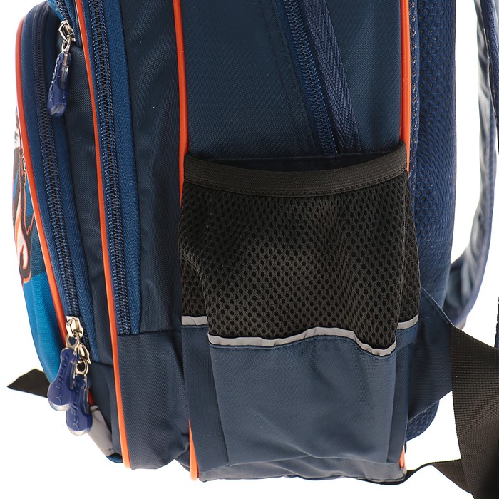 Рюкзак школьный с эргономической спинкой Luris Пиноккио 36x23x13 см для мальчика, «Автогонка» 