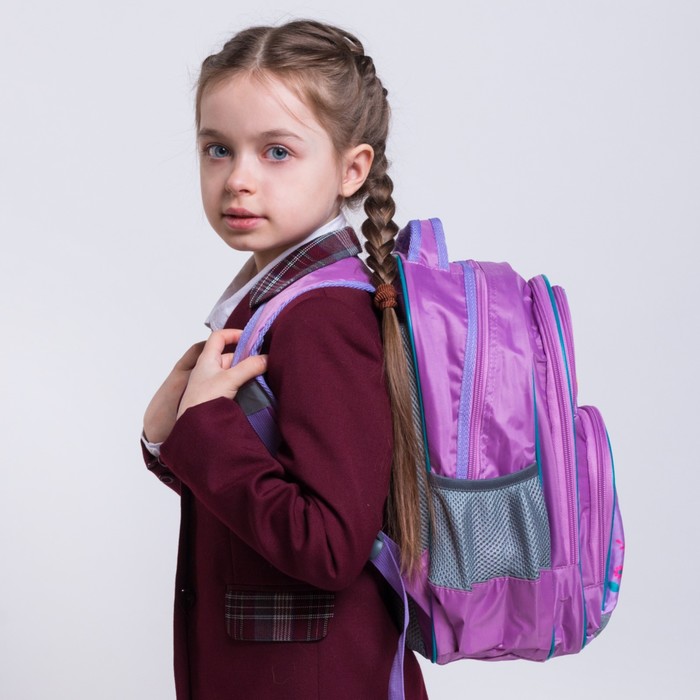 Рюкзак школьный с эргономической спинкой Calligrata Пиноккио 36x23x13 см для девочки, «Совушка» 