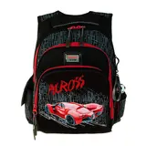 Рюкзак школьный Across CH550, 39 х 29 х 17 см, эргономичная спинка, чёрный/красный 