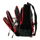 Рюкзак школьный Across CH550, 39 х 29 х 17 см, эргономичная спинка, чёрный/красный  - фото 12