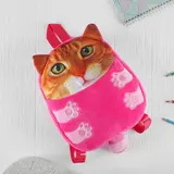 Мягкая игрушка-рюкзак "Рыжий котик" 