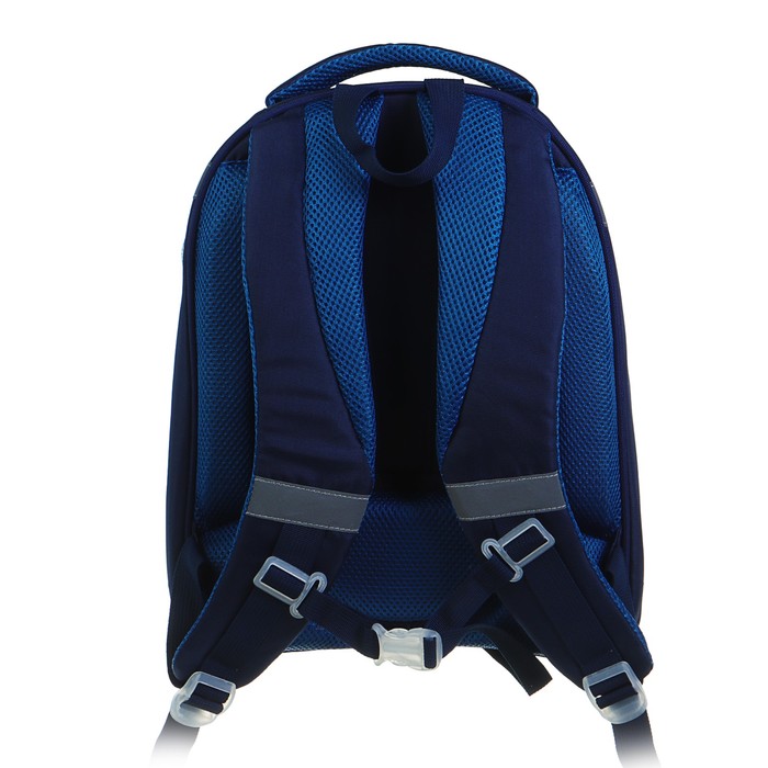 Рюкзак каркасный Calligrata Колибри, 37 x 28 x 19 см, для мальчика, «Крутой космос», синий 