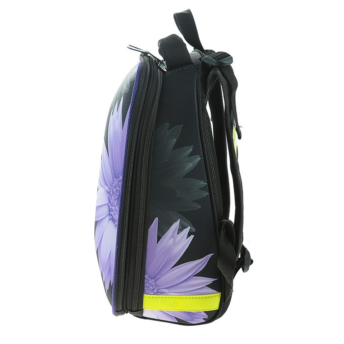 Рюкзак каркасный Stavia 38 х 30 х 16 см, эргономичная спинка, для девочки, «Цветок», чёрный 